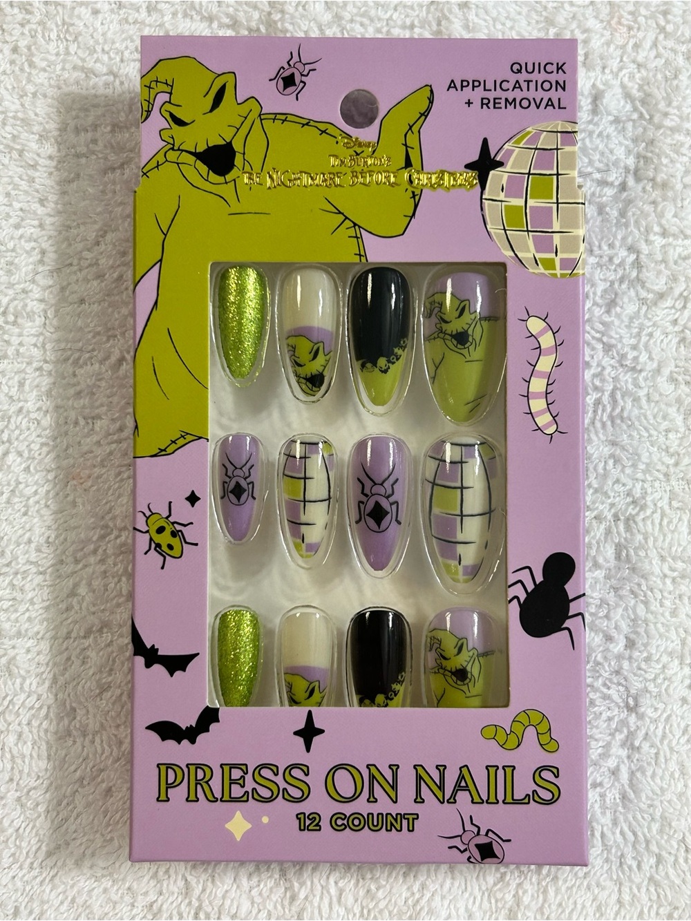New! Disney Nightmare Before Christmas Oogie Boogie Press On Nails Set